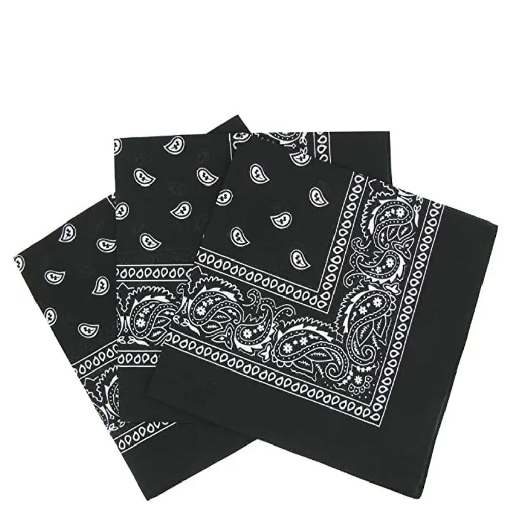 

3pc Summer Scarf Bandana Women Hip-hop Men Bandanas Paisley Fashion Square Scarf Hair Headwear Neck Wrist Motorcycle Scarves