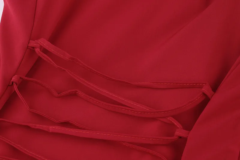 Лидер продаж воротник Длинный рукав с расклешенными рукавами длинное платье