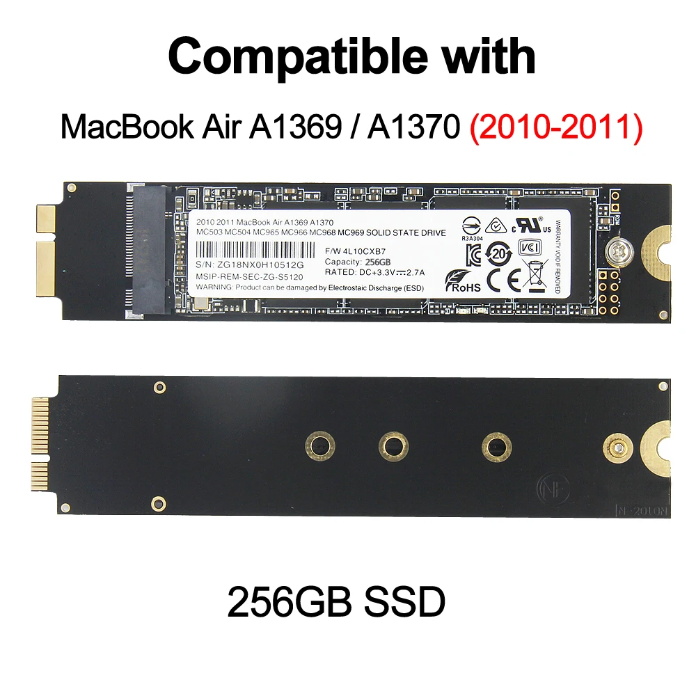 Новый твердотельный диск 256 ГБ SSD с инструментами DIY для Macbook Air A1370 A1369 (2010-2011) 256G HD
