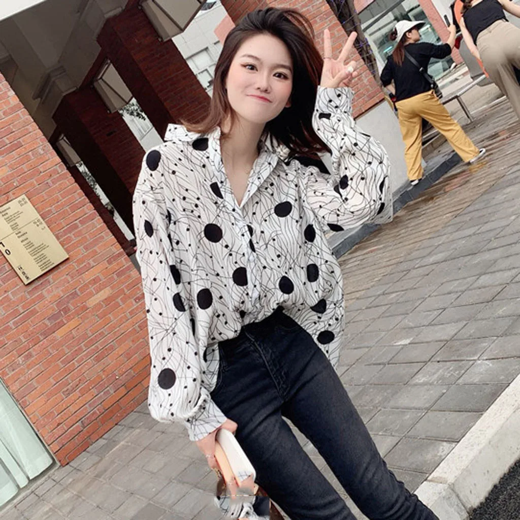 Модные женские свободные рубашки в стиле Харадзюку повседневные однотонные Топы