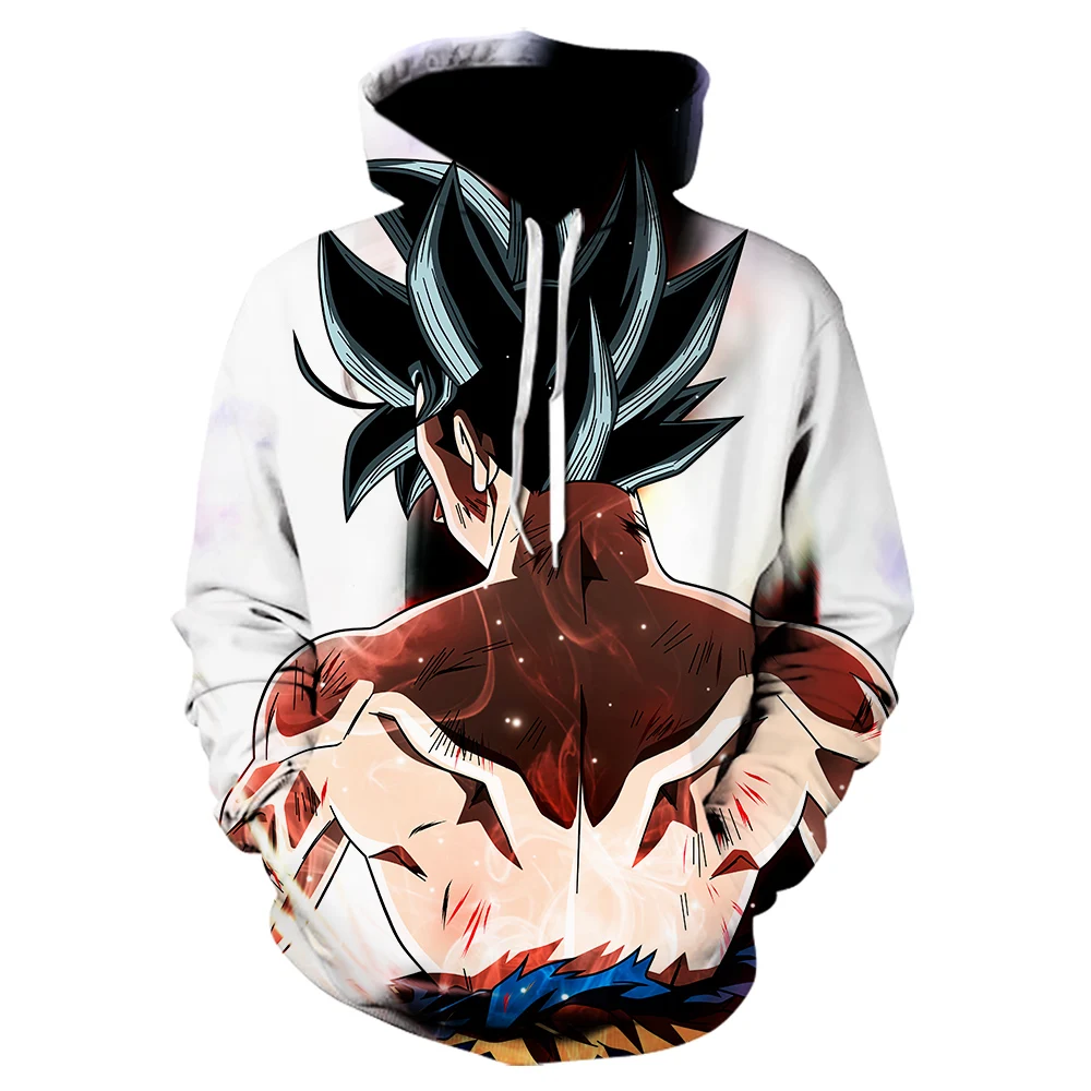 Новинка 2020 мужская толстовка с 3D принтом на спине Super Goku тренировочный костюм
