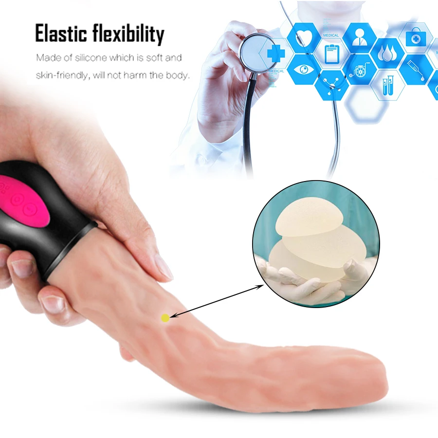 Реалистичный вибратор-фаллоимитатор большой огромный пенис Электрический