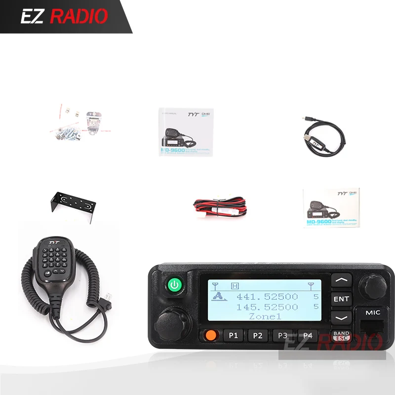 No GPS - Cable TYT MD-9600 Talkie “иди и болтай Walkie 50 км мобильный DMR автомобиль радио цифровой 136-174/400-480 МГц Dual Band RT90 DMR радио 3000CH 50/45/25 Вт FCC, аддитивного цветового пространства - Цвет: No GPS - Cable