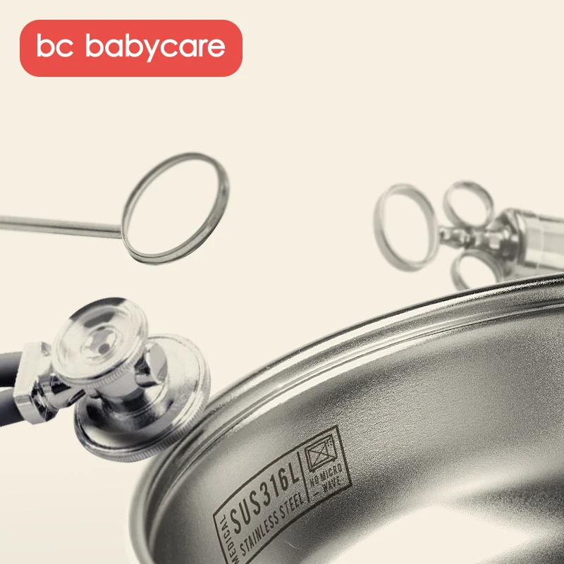 Детская изоляционная миска BC Babycare из нержавеющей стали для инъекций воды детская