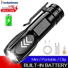 Перезаряжаемый светодиодный мини-фонарик, супер яркий фонарик, фонарик из АБС-пластика светильник легкий материал, лучшая ламсветильник для кемпинга