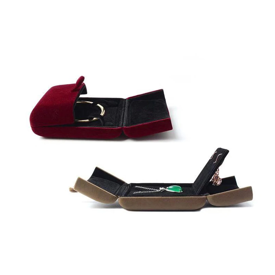 

Star Packaging Heart Travel Mini Jewelry Bag Earrings Earrings Studs Necklace Ring Storage Box Multi functional Portable Jewelry