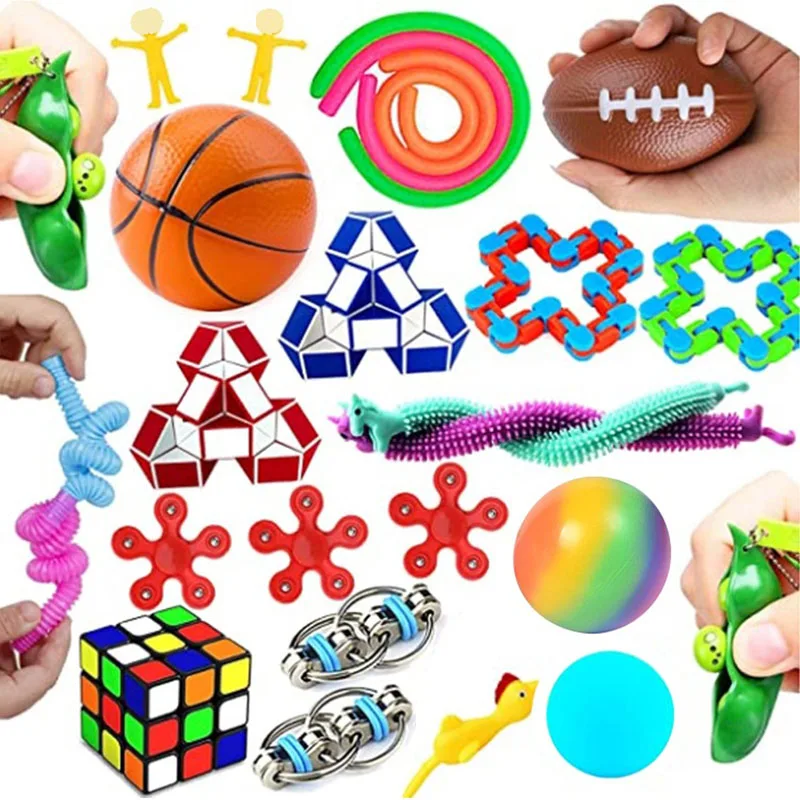 6 Type Fidget Toys Anti Stress Set Relief Balls Squeeze Adults Children Sensory Antistress Game Gift | Игрушки и хобби