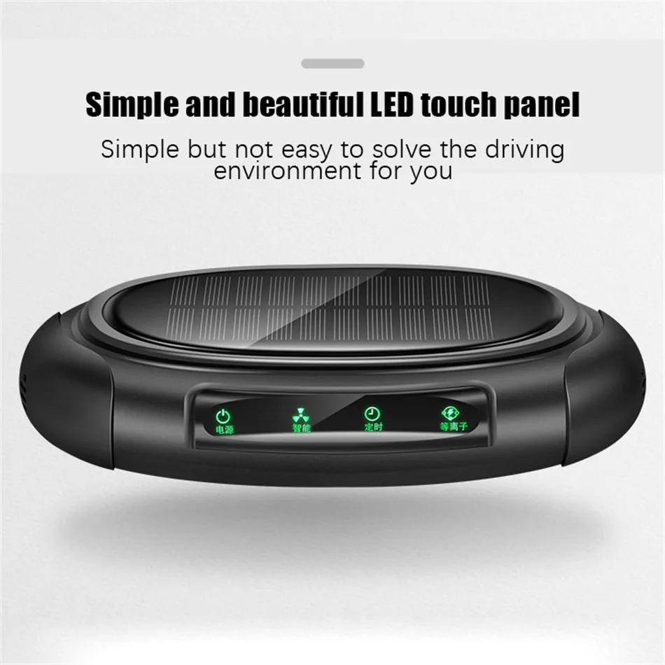 

Solar Car Air Purifier Energy Saving Super Filtration Air Diffuser USB Anion Fragrance Deodorizer