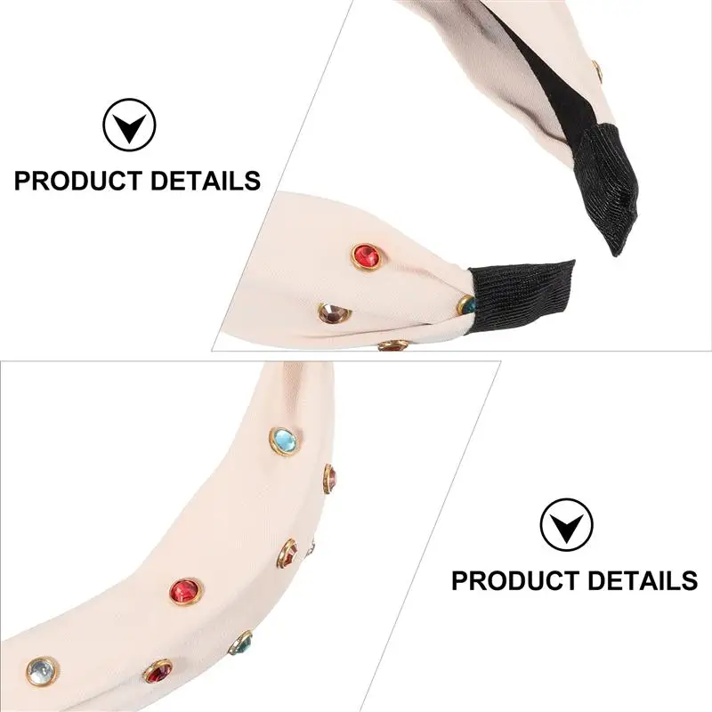 

2 Pcs Headband Durable Professional Premium Prime Rhinestone Headwear for Lady Girl