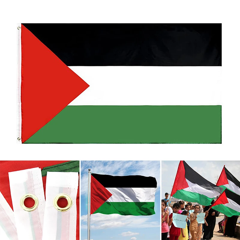 Большой палестинский флаг с двойной прошитый яркие Цвет сохраняет вид при