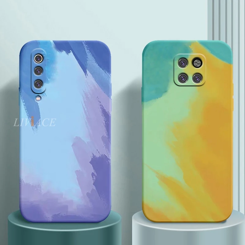 watercolor silicon phone case for huawei mate 20 pro mate 30 40 pro nova 3 4 5 6 5i 7 se y9 2019 y9 prime 2019 p smart z cover free global shipping