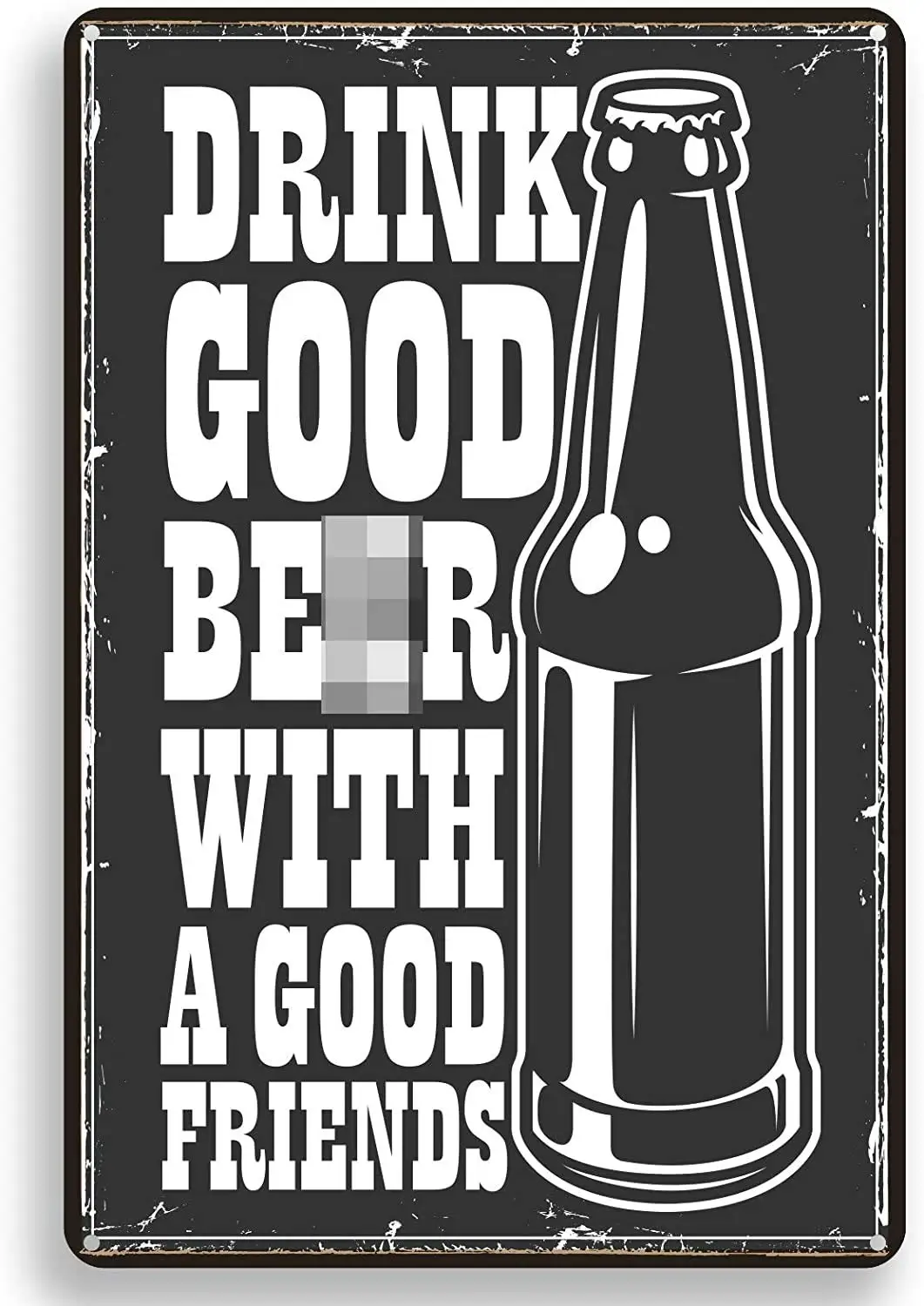 

Funny Quote Beer Metal Wall Decor - Beer Theme Vintage Bar for Office/Home/Pub/Bar Decor Gifts - Best Birthday/Thanksgiving 8x