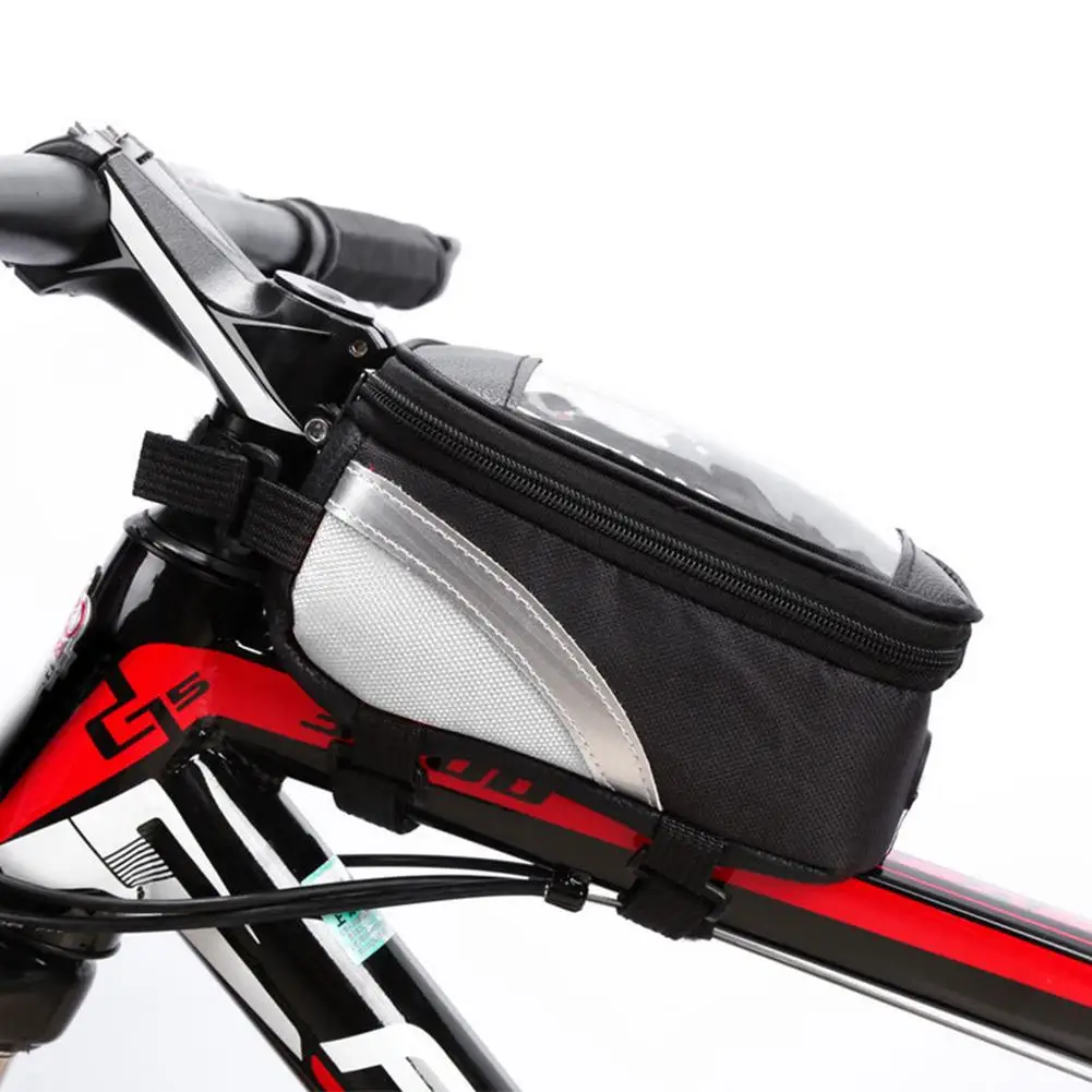 Cycling Bag Bicycle Bike Head Tube Handlebar Cell Mobile Phone Packet Case Holder Screen Phone Mount Bags Case With Touch Screen roswheel pro supreme stem mount bicycle bag bike top tube bag case pannier cell phone holder