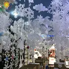 6 цветов, модная пузырьковая Снежинка, Рождественское украшение, подвеска, белая Снежинка, украшение для рождественской вечеринки