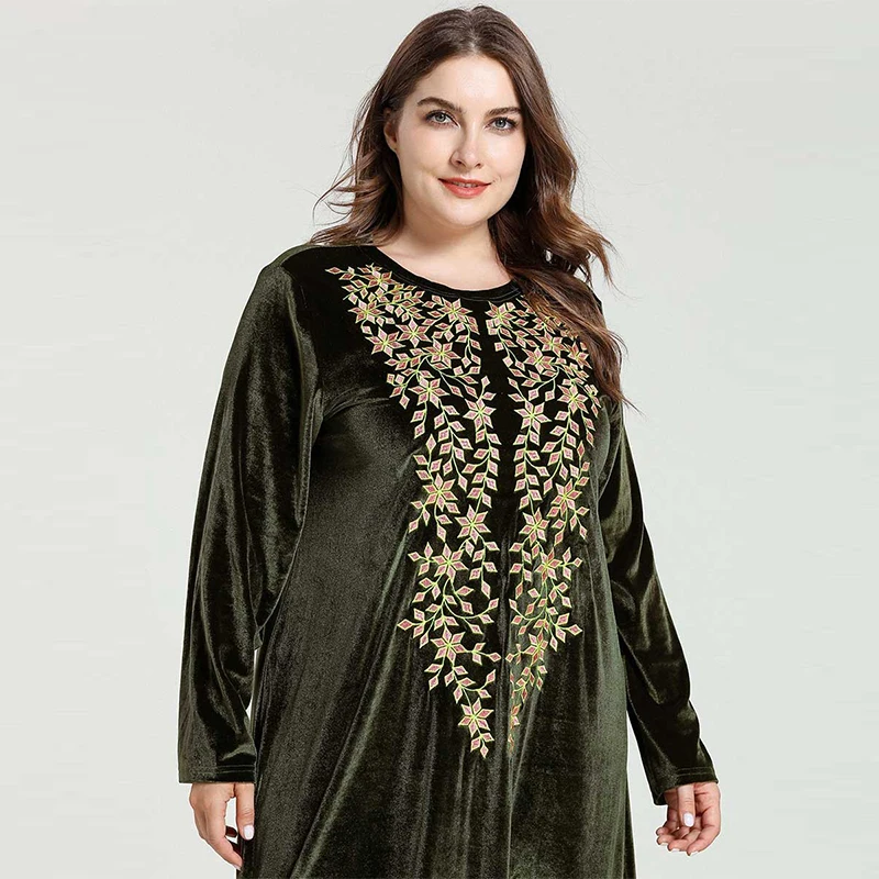 Мусульманское модное женское платье большого размера Дубай арабский Ближний