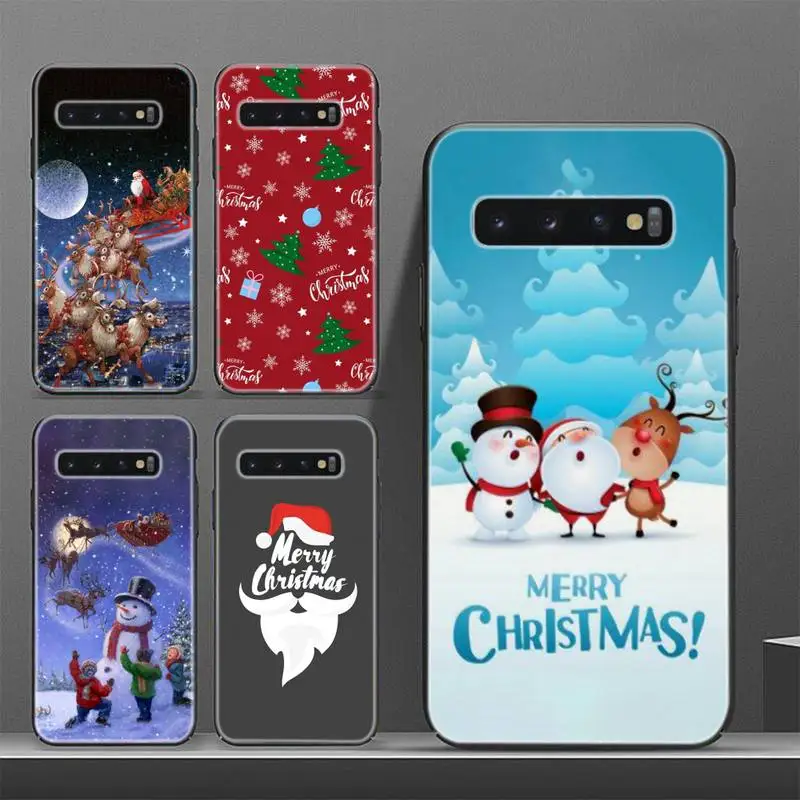 

Merry Christmas Print Pattern Phone Case For Samsung S8 9 10 20 Plus Note 9 10 10plus 20 20ultra M21 30