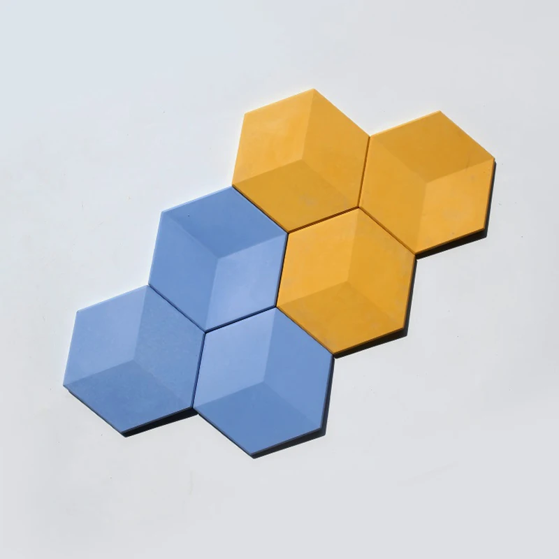 Шестигранная Геометрическая настенная плитка силиконовые формы бетон ТВ фон