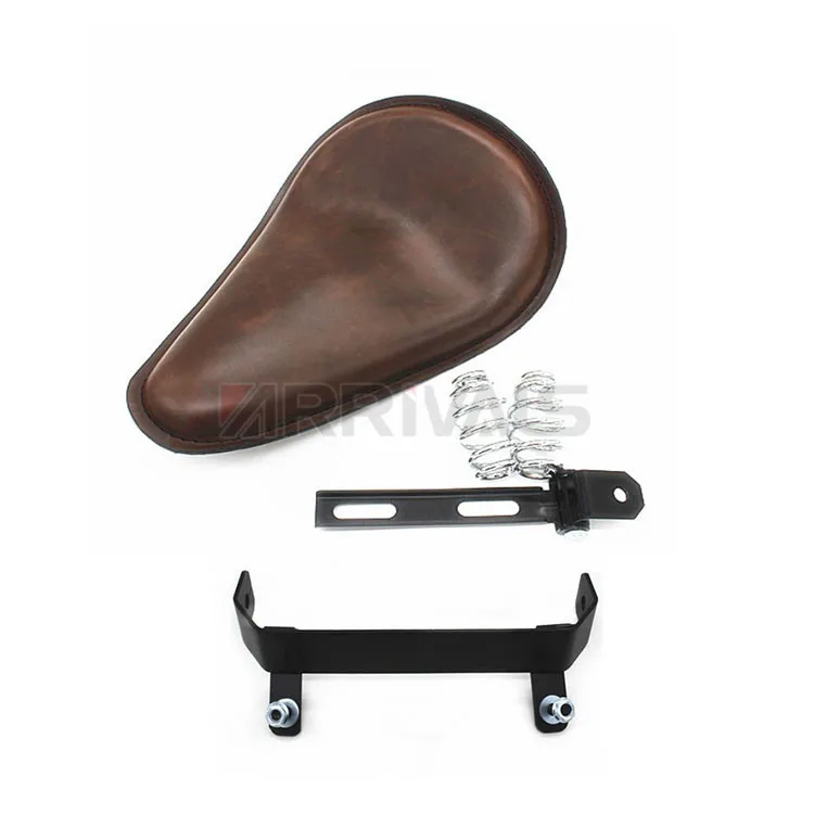 Для мотоцикла Harley Custom Chopper Bobber 883 1200 XL коричневый драйвер Solo Seat &amp Spring + Saddle Bracket |