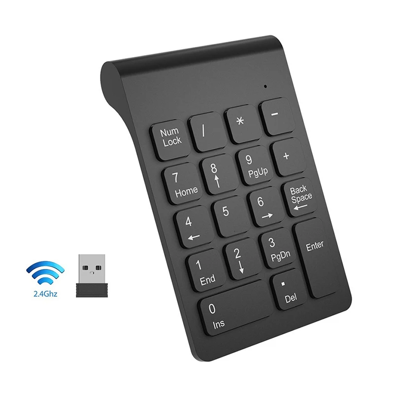 

2.4GHz Wireless Numeric Keypad Numpad 18 Keys Digital Keyboard For Accounting Teller Laptop Notebook Tablet Number Keycap