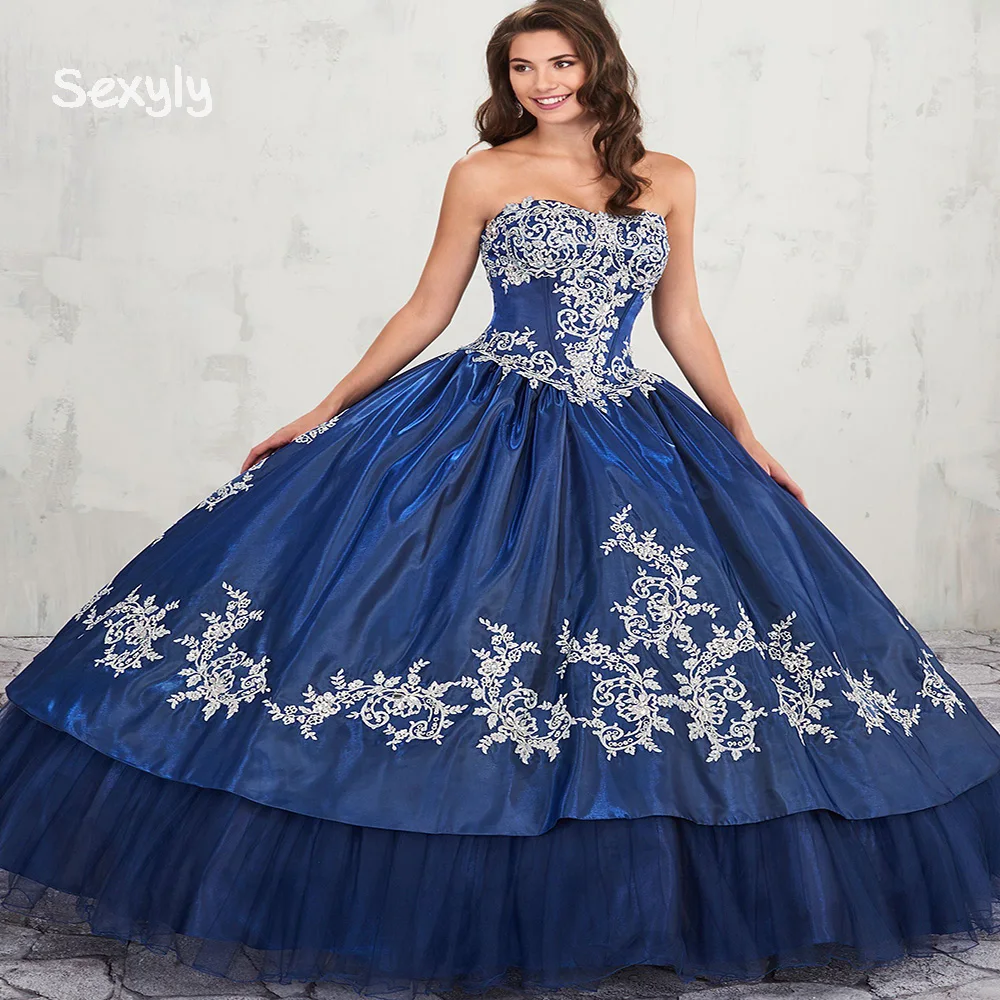 

Classy Blue Sweet 16 Dresses 15 Years Old Quinceanera Dress With Jacket Sweetheart Corset Lace Prom Dresses Abiti Da Cerimonia