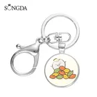 Милые Мультяшные брелки Sumikkogurashi Sumikko для косплея из цинкового сплава, металлический брелок, подвеска для ключей, металлический круглый стеклянный брелок