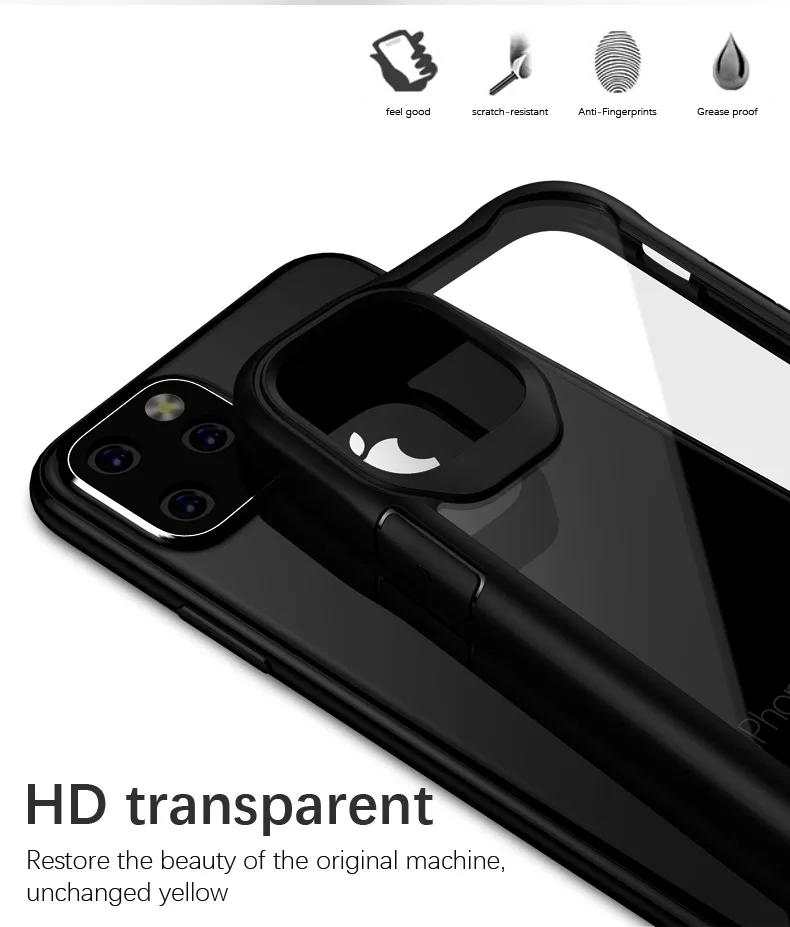 Для iphone 11 чехол прозрачный противоударный ТПУ+ PC чехол для телефона для iphone 11 pro max высокое качество