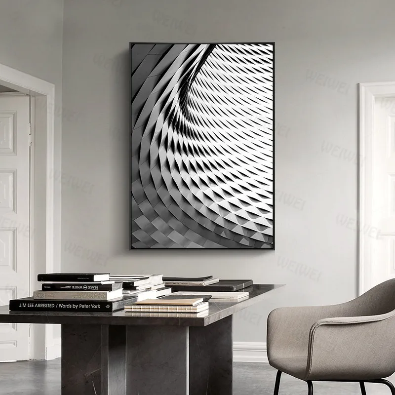 Современные черно-белые архитектурные кинофотографии стильные настенные