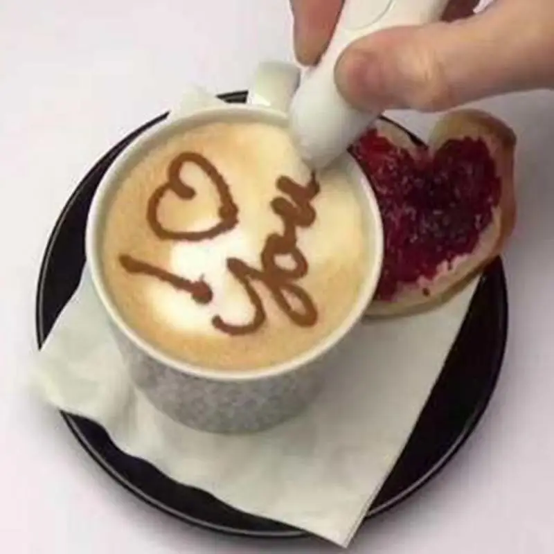 Креативная электрическая латте художественная ручка для кофейного торта специй