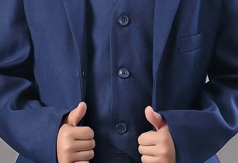 Свадебный пиджак для мальчиков с цветочным узором детский праздничный Блейзер