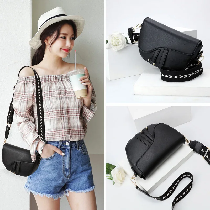 

New fashion one-shoulder cross-body bag Western style saddle bag summer purse