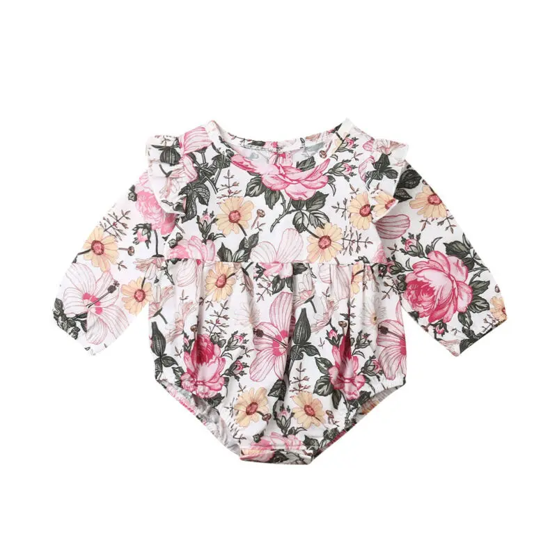 Новинка гимнастический костюм с оборками для маленьких девочек одежда цветочным