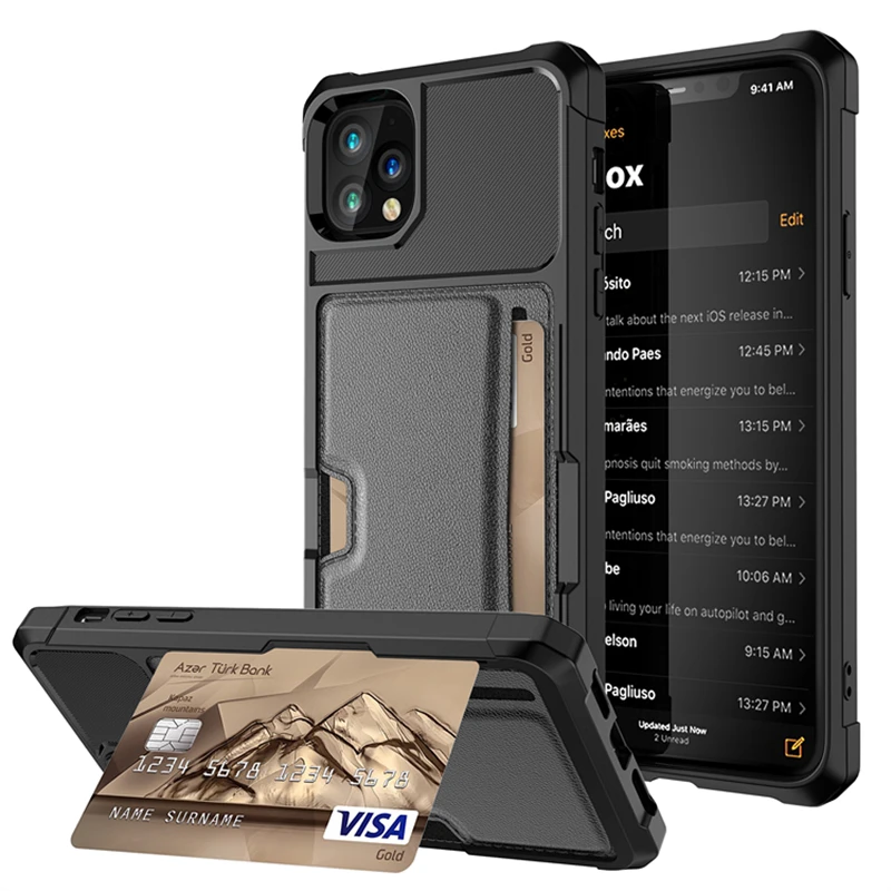 Противоударные кожаные магнитные Чехлы для Iphone 12 Pro Max Mini 11 Xs Xr X 6 7 8 Plus карманные