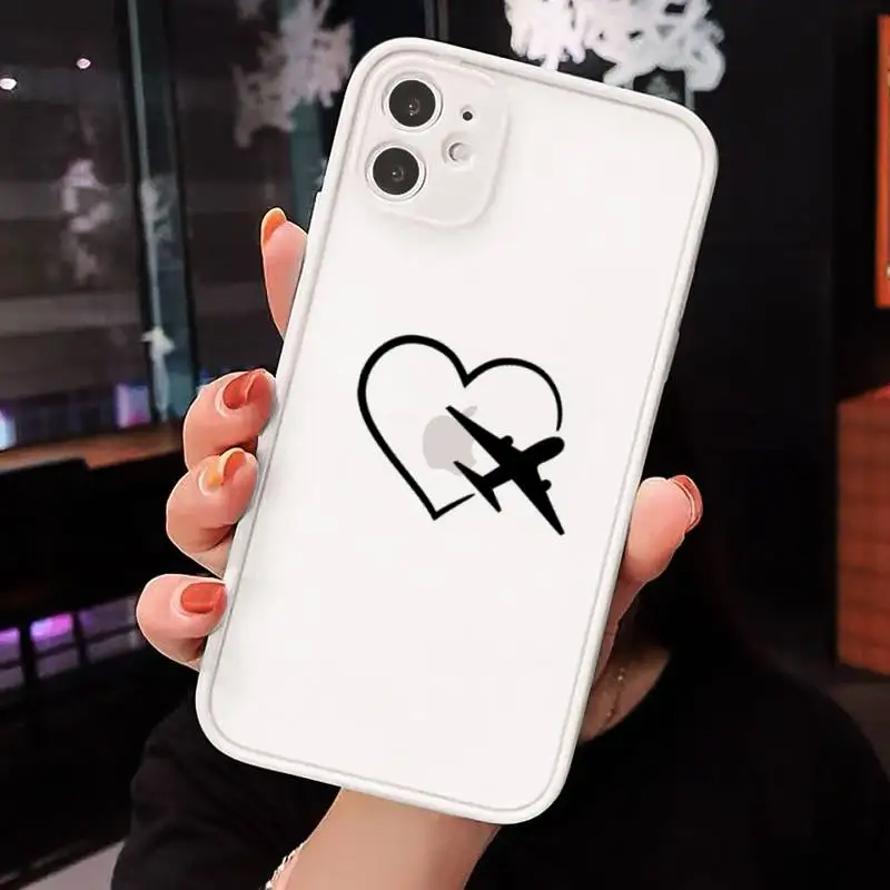 

World Map Travel Phone Cases matte transparent For iphone 7 8 11 12 plus mini x xs xr pro max cover