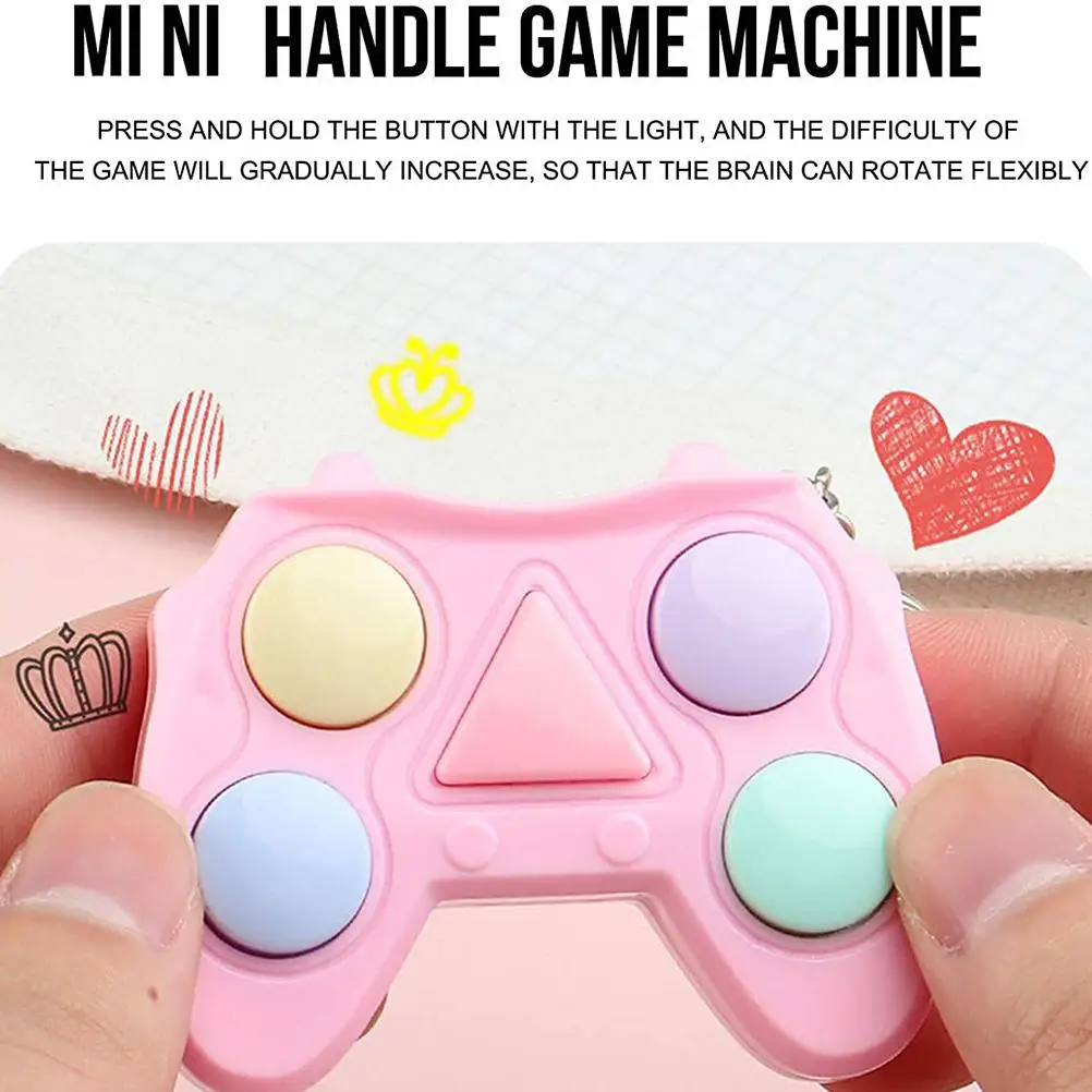 

Mini Handle Game Keychain Stress Relief Toy Electronic Memory Toys Decompression Toy for Kids and Adults