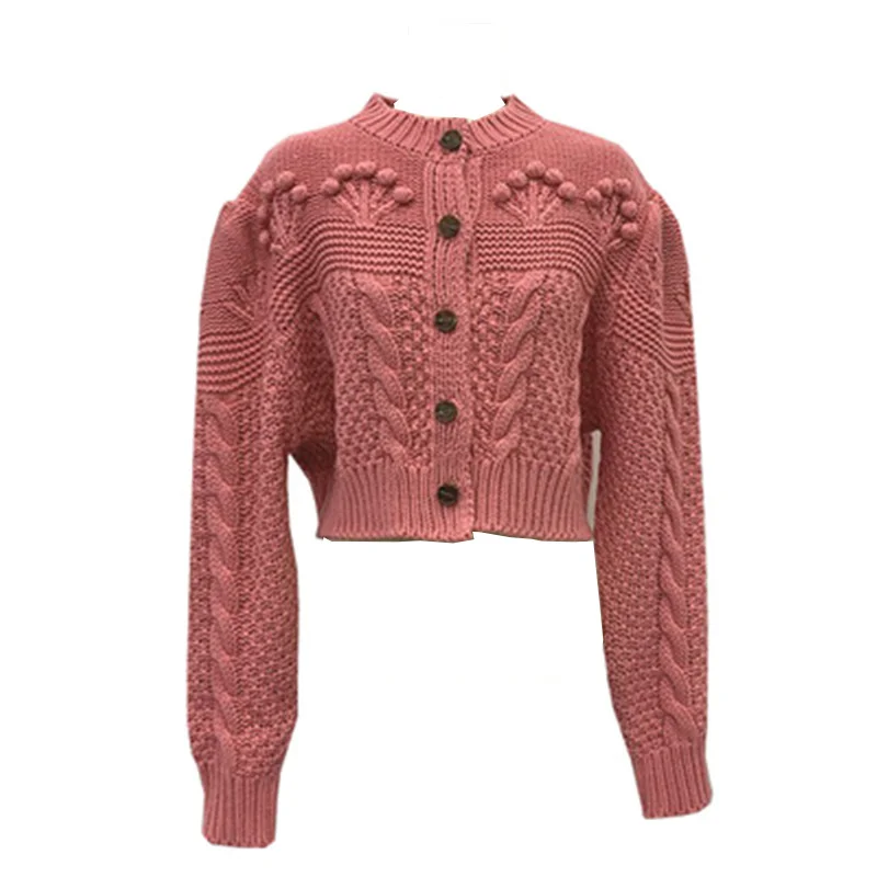 

Autumn Winter Lazy Style Pullover Salt Design Sweater Women's Loose Style Fashionable Outer Wear Twist Rac