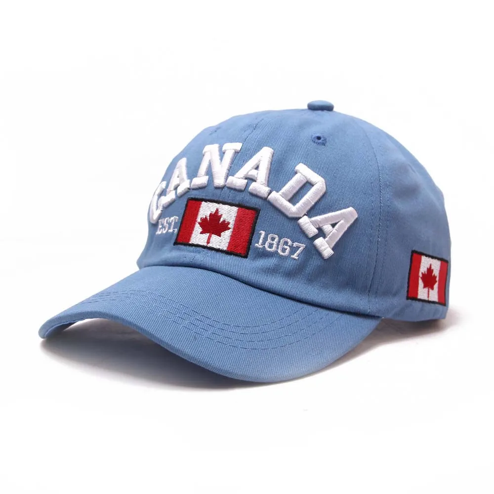 Hatlander бренд Канада буквы вышивка бейсболки Хлопок gorra snapback изогнутые папа шляпа