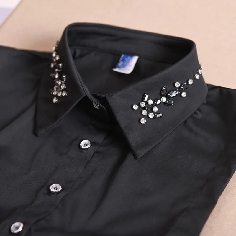 

2022 Fashion Women Sweater Handmade Beads Fake Collars Small Fake Detachable Collar Neckwear Girls Dress Accessories