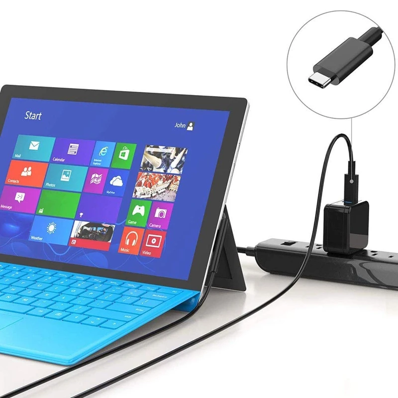 USB кабель с нейлоновой оплеткой USB-C зарядный для Microsoft Surface Pro 6/5/4/3 поверхность