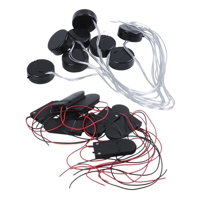 

10 шт., кнопочные держатсветодиодный для батарей 2X3 в, 2X3 в