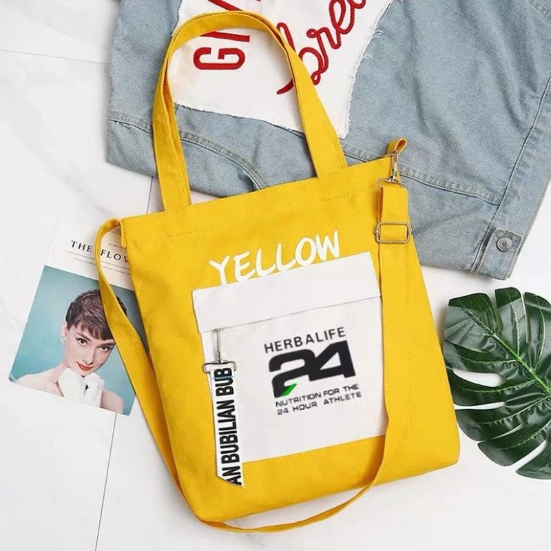 Yellow Herbalife 24 подходит для ручной клади многофункциональная дорожная сумка через плечо для женщин - Цвет: Yellow