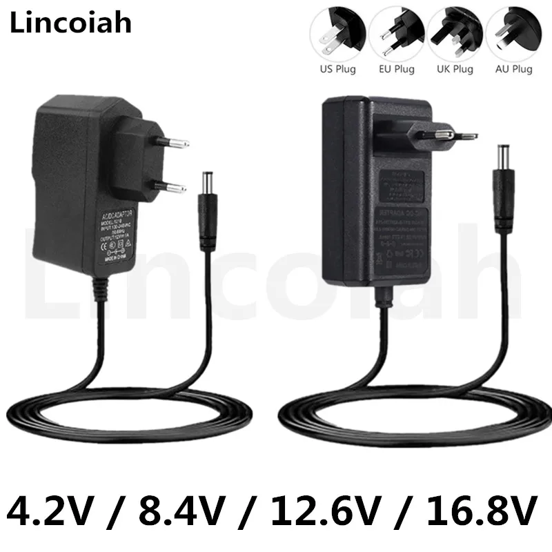 4 2 V 8 12 6 16 1A 2A 2000ma AC/DC адаптер Питание Зарядное устройство 110 220V для 1S 3S 4S 18650 литий