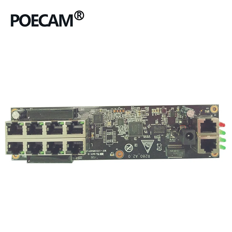 Only Router PCBA 10 портов пассивное питание через ethernet проводной роутер 100 Мбит/с 9 портов Lan 1 Wan 8 шт. pPOE 45+/78-дополнительный выход напряжения Модуль samrt - Цвет: Only Router PCBA
