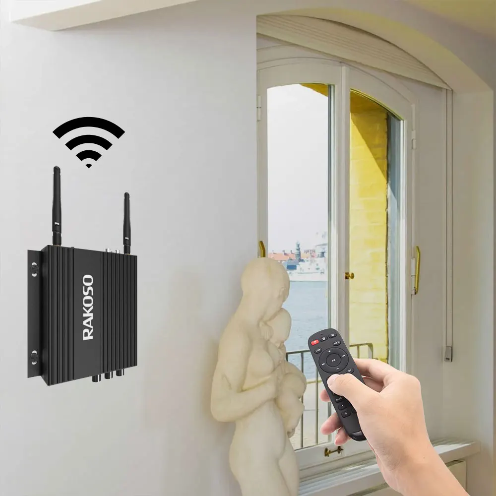 Домашний мини усилитель RAKOSO SA100 Wi Fi Bluetooth Hi с оптическим входом сабвуфера Spotify Airplay