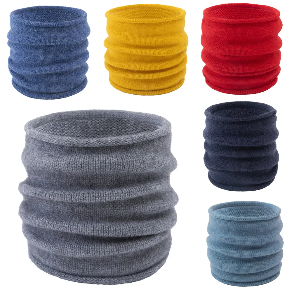 2021 Winter Scarf Women Knitted Ring Neck Fashion Bandana Warm Solid Collar Men Face Scarves Infinite Cashmere Snood |