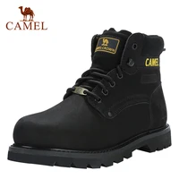 camel mens shoes quality tooling boots genuine leather army male tactical military botas rubber cool work shoes man size 41 46