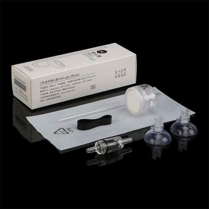 

Aquarium CO2 Diffuser Acrylic Tank Reactor Solenoid Regulator Moss CO2 Bubble Atomizer for Fish Tank