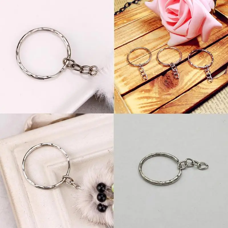 

Silver 23mm sold in ten pieces, direct supply embossed ring, chain key metal customized chain metal key 23-ring ring, can b R2X6