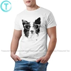 Футболка Border Collie, женская футболка с принтом из 100 хлопка, милая Мужская футболка