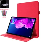 Чехол-книжка с подставкой для Lenovo tab P11 pro, 11,5 дюйма, Xiaoxin Pad pro, задняя крышка из ТПУ со слотом для карт и фото, Защитная пленка для экрана и стилус