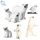 Реалистичная модель животного из полярной Арктики, модель игрушки, раньше, разные виды полярного медведя, морская жизнь, фигурка торта, топперы, рождественский подарок